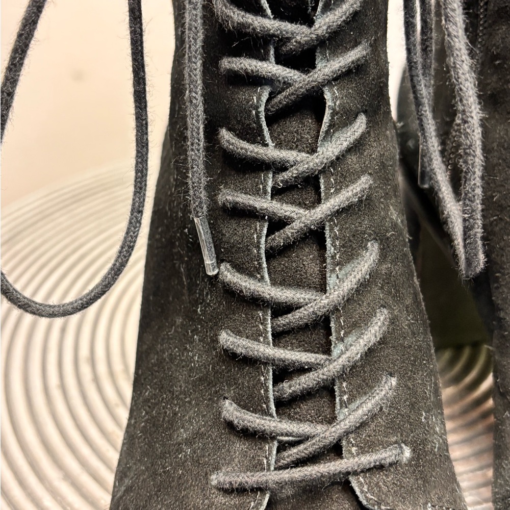 Vince Camuto Black Suede Boots Size 8.5 M / 39 - Picture 10 of 14